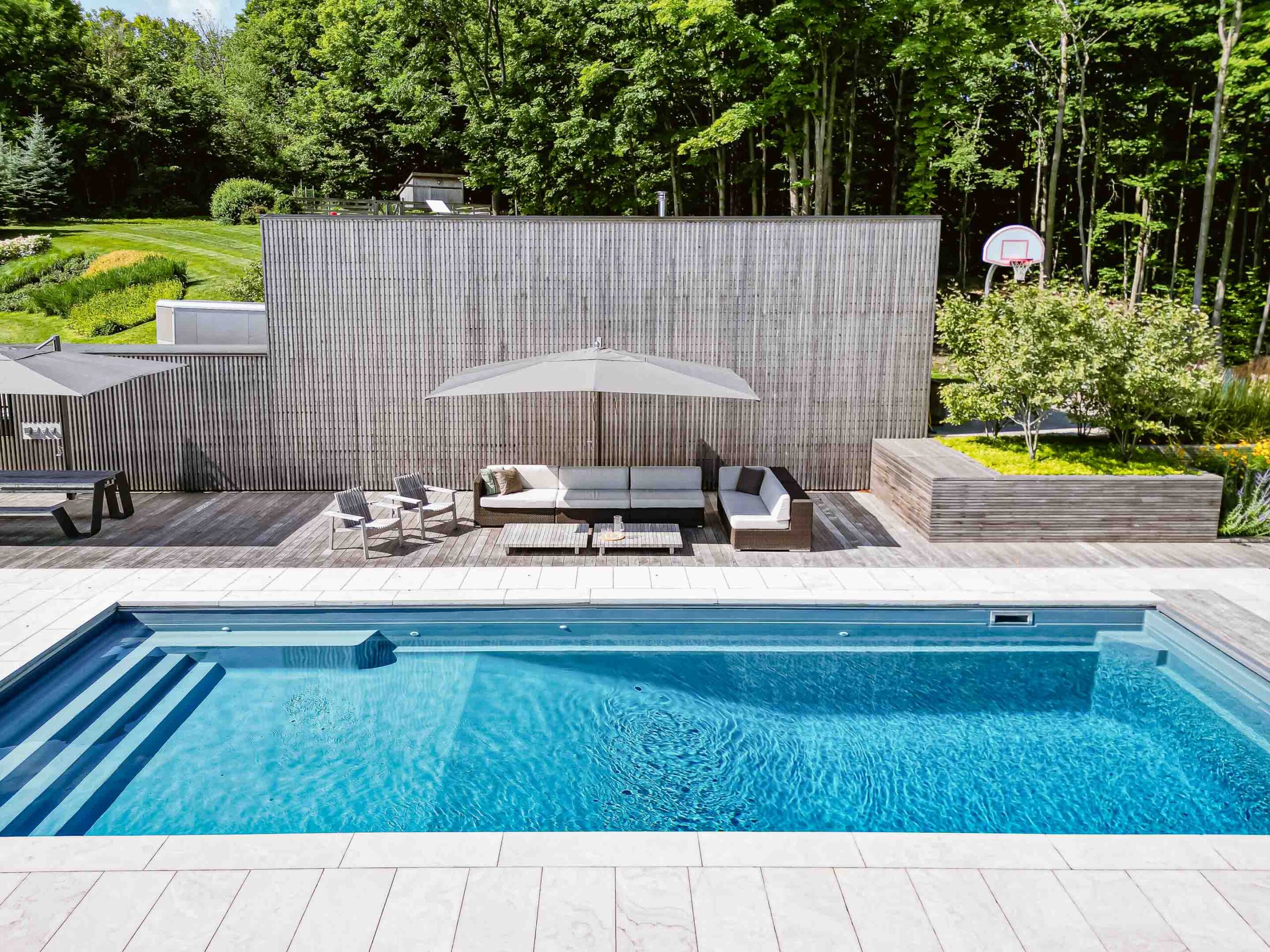 Contemporary studio and pool build by Blake Farrow Project, architect AKB, landscape design by Joel Loblaw