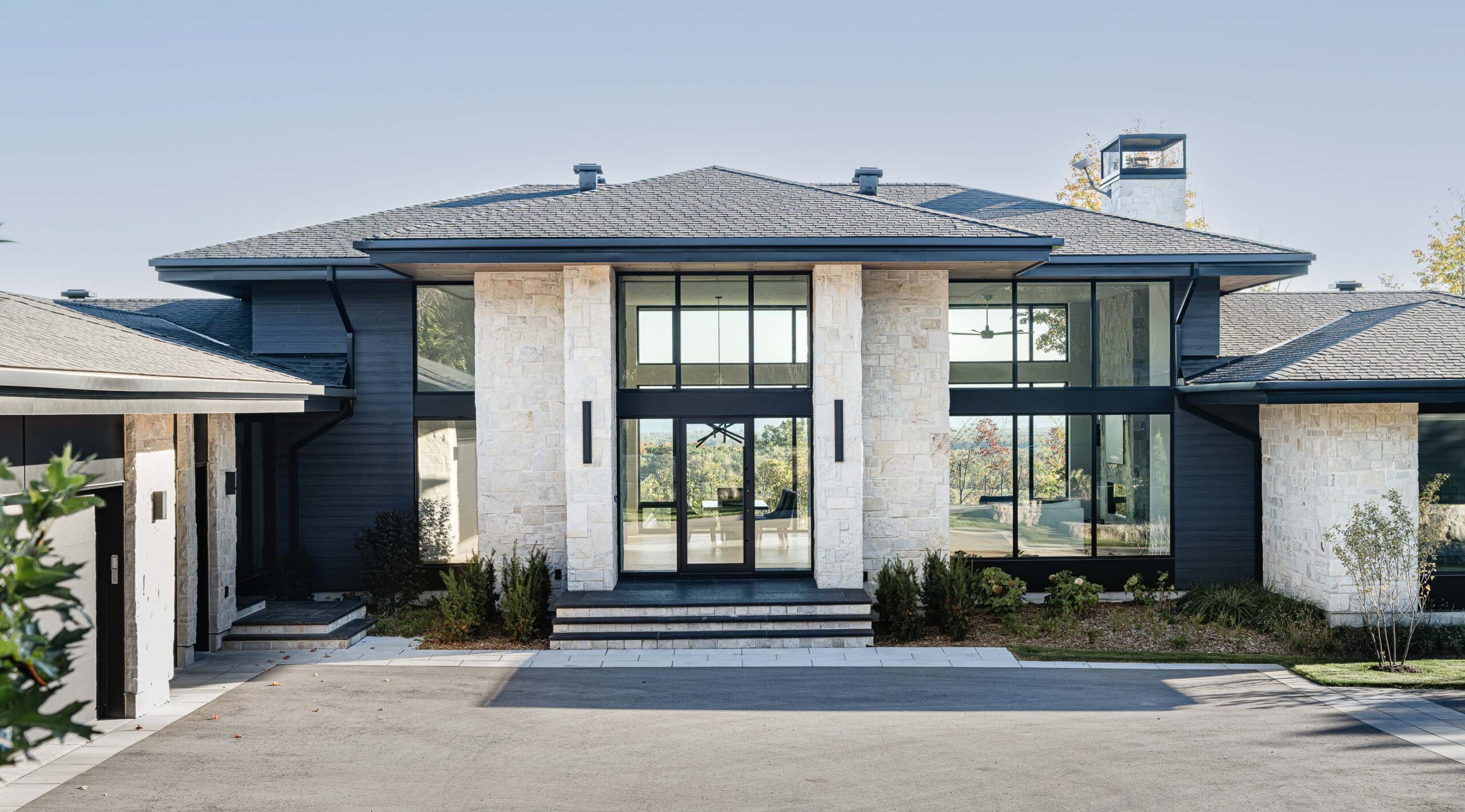 Contemporary country home with expansive views, built by a Collingwood custom home builder