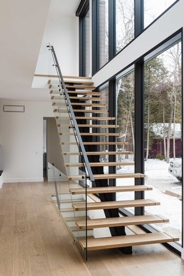 interior detail of a modern waterfront home built by blake farrow project