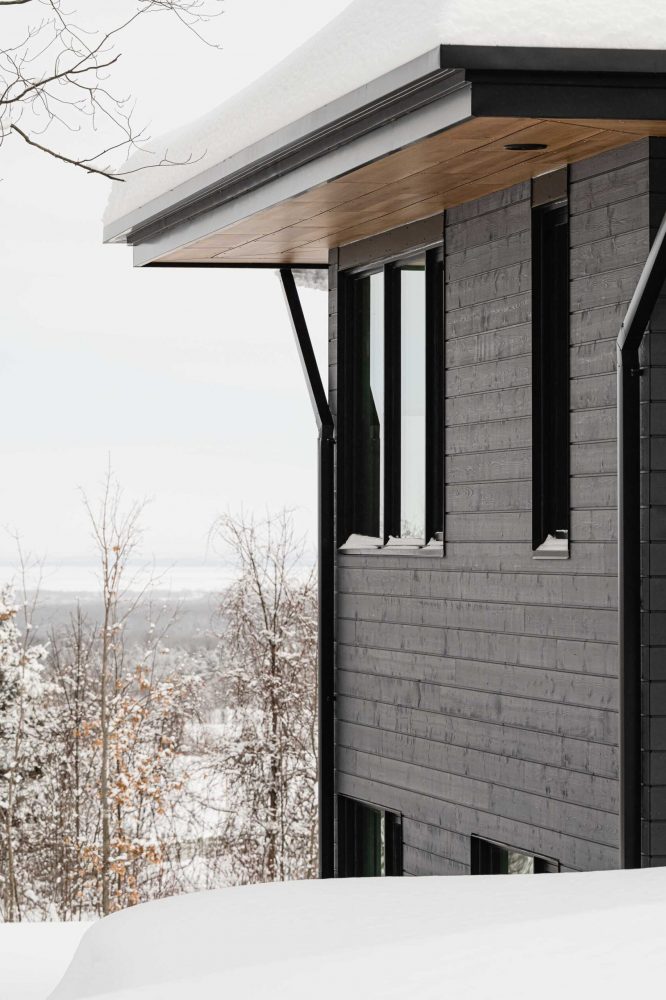 exterior siding detail of a contemporary home