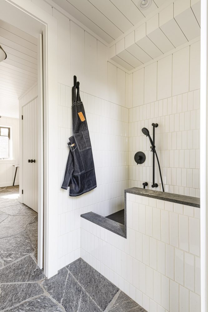 custom dog washing station in blue mountain chalet