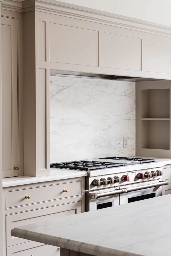 millwork and marble kitchen details in a Collingwood heritage home renovation