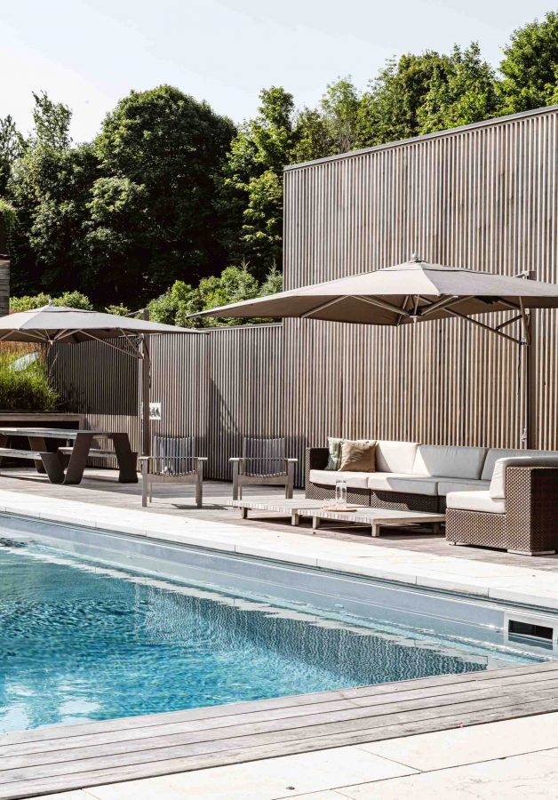 204-PoolParty-3 Contemporary studio and pool build by Blake Farrow Project, architect AKB, landscape design by Joel Loblaw