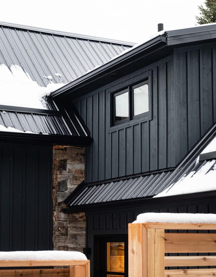 exterior detail of a modernized rustic chalet renovation by Blake Farrow Project