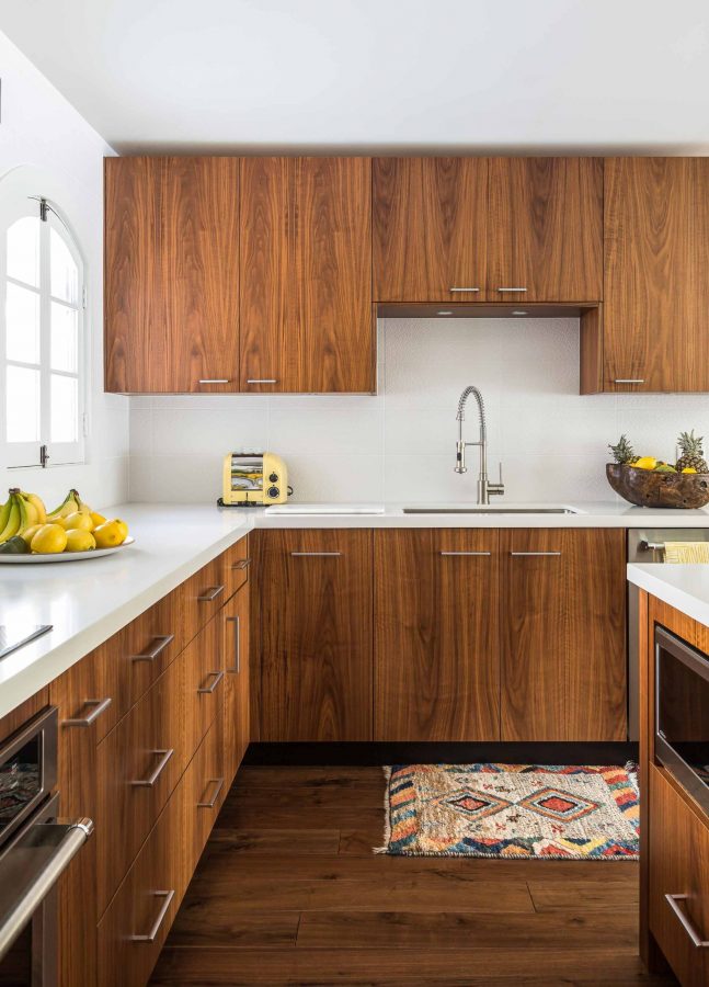 Contemporary kitchen in a swiss-style chalet renovation by Blake Farrow Project